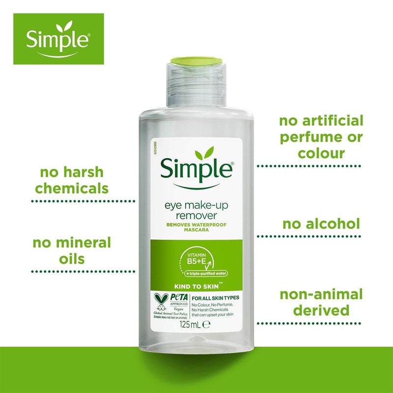 Simple Kind To Eyes Eye Make Up Remover 125 ml - Image 3