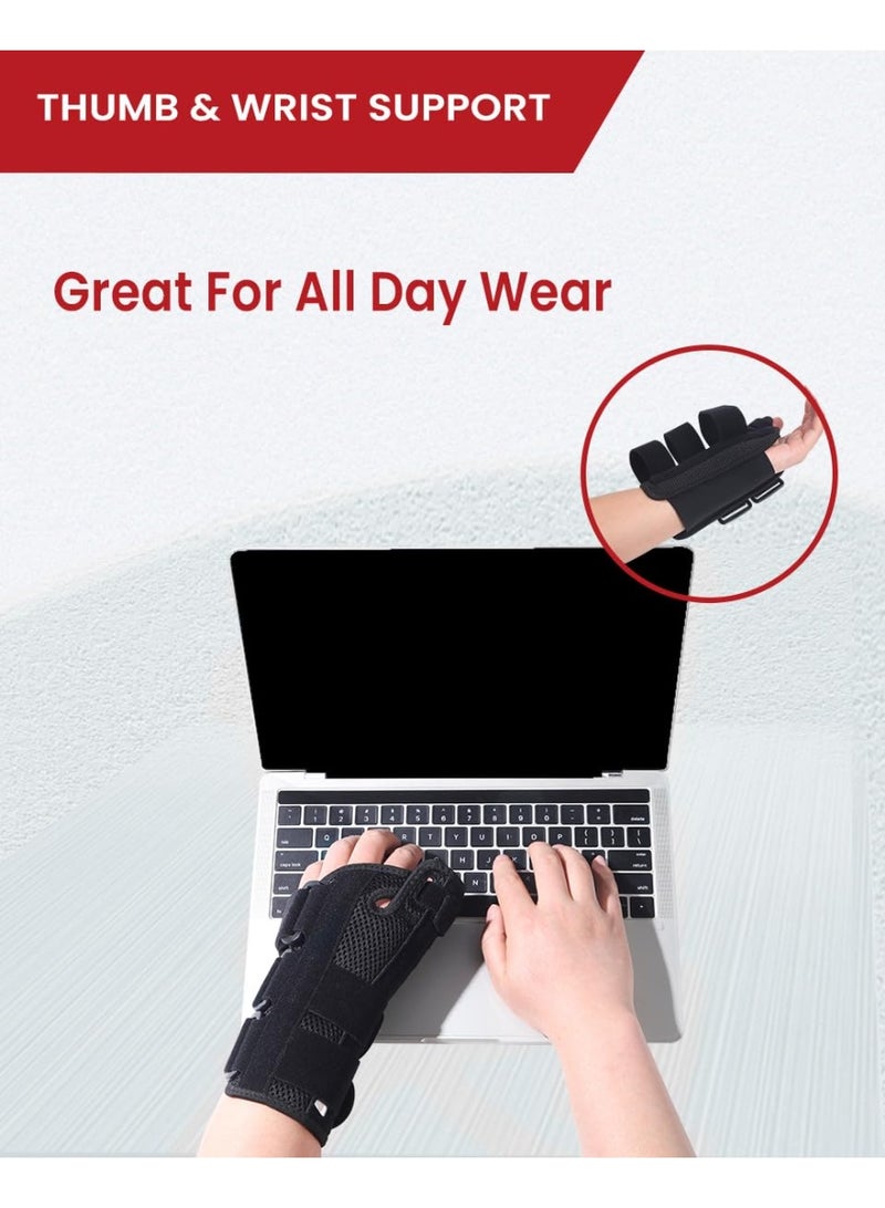 Wrist Brace with Thumb Support – Adjustable Thumb Spica Splint – Pain Relief & Stabilization - Image 2