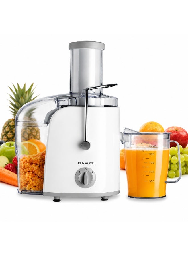 KENWOOD Juicer 800W Juice Extractor with 75mm Wide Feed Tube, 2 Speed, Transparent Juice Jug, Pulp Container, Anti Drip for Home, Office, Restaurant & Cafeteria JEP02.A0WH White 0.15 L 800 W JEP02.A0WH White - Image 1