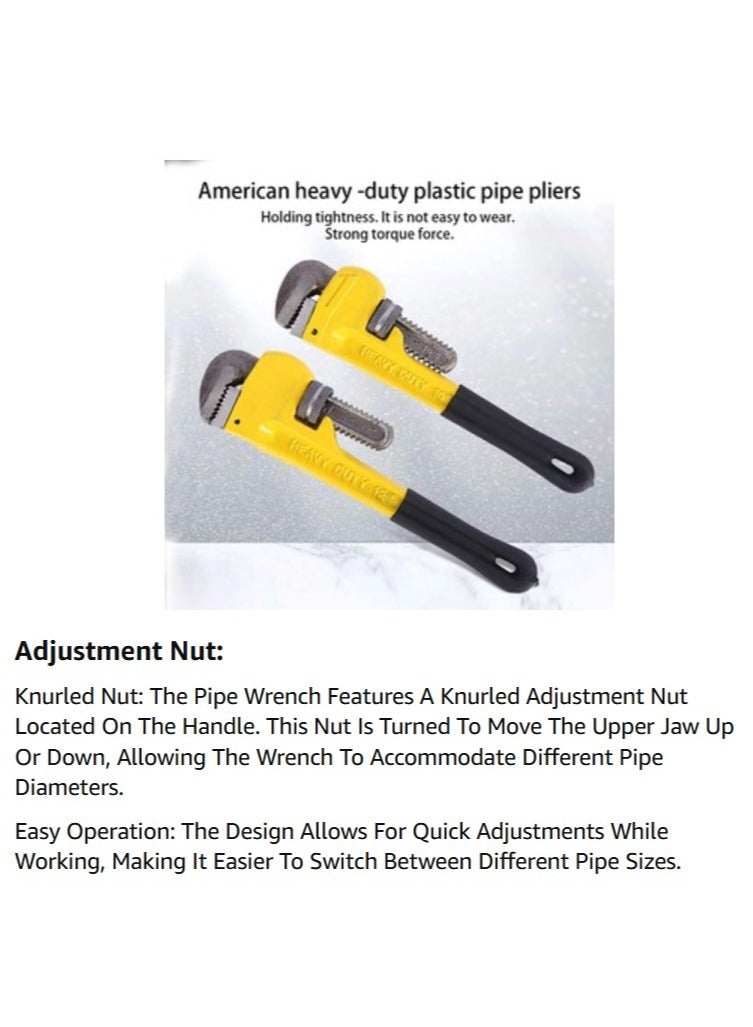ABBASALI Heavy Duty Pipe Wrench, Adjustable Professional Carbon Steel Plumbing Wrench for Plumbing - Image 3