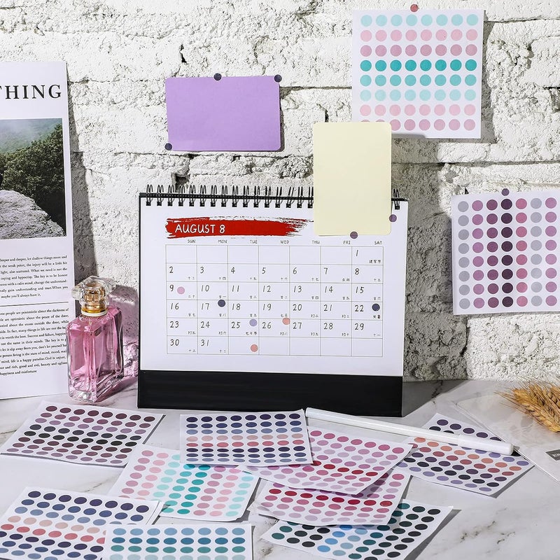 klarako 3200 Pieces Colored Dots Sticker 1/4 Inch Round Coding Labels Circle Dot Stickers Removable Color-Code Dot Stickers for Bottles, Documents, 50 Sheets, 80 Colors - Image 4