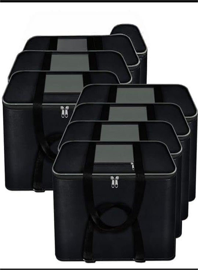 stylebites Moisture Proof Nylon Large Underbed Storage Bag for Clothes | Foldable Organizer with Zipper & Handle | Space Saving Clothes Storage Box (54 x 46 x 28 cm) (Pack Of 7) - Image 1