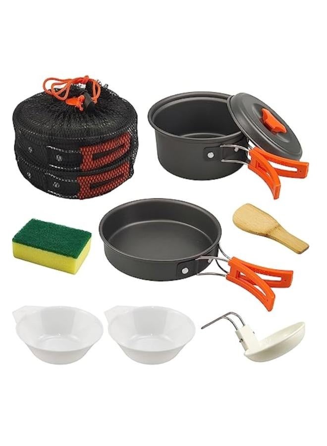 Set of Camping Cookware for Backpack Cookware Pot and Pans Set, Survival Cooking Kit for Hiking Cooking Gear Outdoor Cooking and Picnic, Hiking, - Image 1