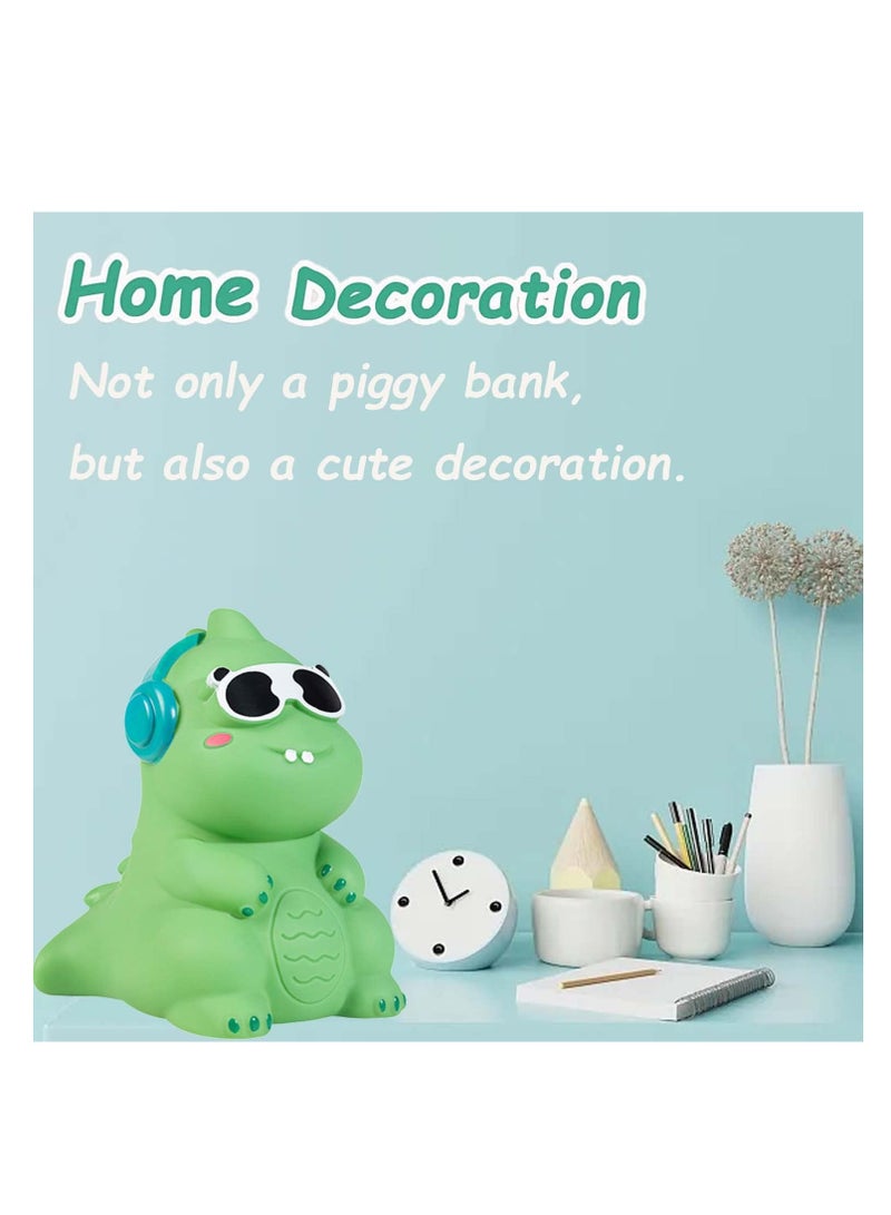 SYOSI Dinosaur Bank, Large Capacity Creative Money Coin Bank, Plastic Shatterproof Cute Kids Bank for Boys Girls, Great Gifts for Birthday, Baby Shower Home Decoration - Image 4