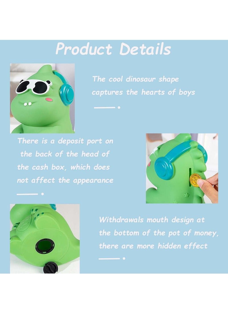SYOSI Dinosaur Bank, Large Capacity Creative Money Coin Bank, Plastic Shatterproof Cute Kids Bank for Boys Girls, Great Gifts for Birthday, Baby Shower Home Decoration - Image 5