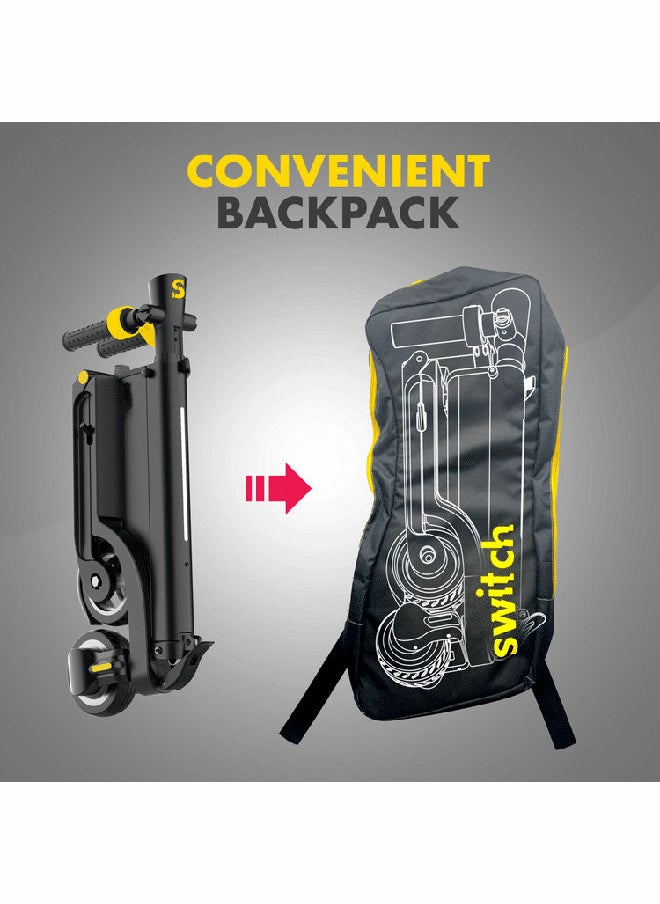 Switch - ES-A125 E-Scooter Backpack Folding Black | Lightweight 250W Electric Scooter for Adults | Max Speed 25 km/h | Range 15-20 km | Fast Folding Mechanism | 5.5" Tires, 2-Year Warranty - Image 1