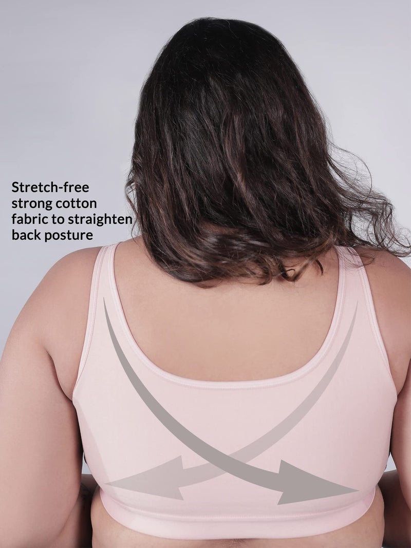 NYKD Women's Cotton Non Padded Wire Free Regular Bra (NYB103_Nude_42D) - Image 3