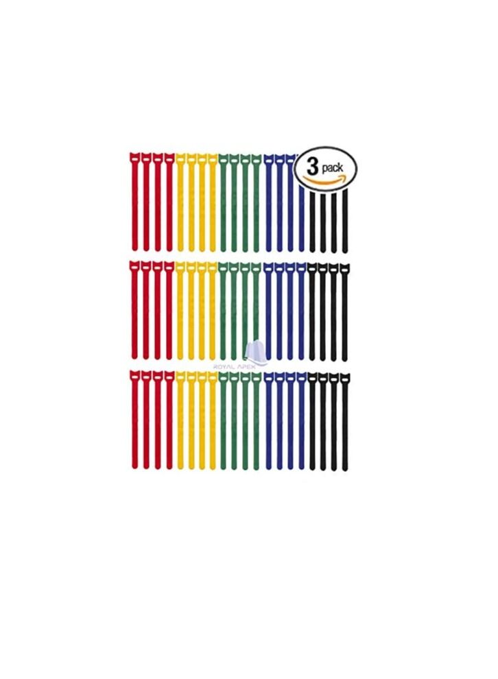 Multi color Hook and Loop Non-Adhesive Magic Cable Tie Velcro Tape Sticky Strips3 - Image 2