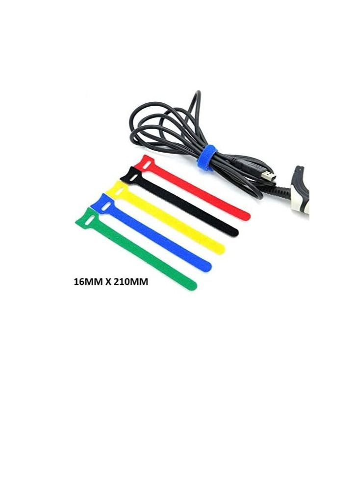 Multi color Hook and Loop Non-Adhesive Magic Cable Tie Velcro Tape Sticky Strips3 - Image 3