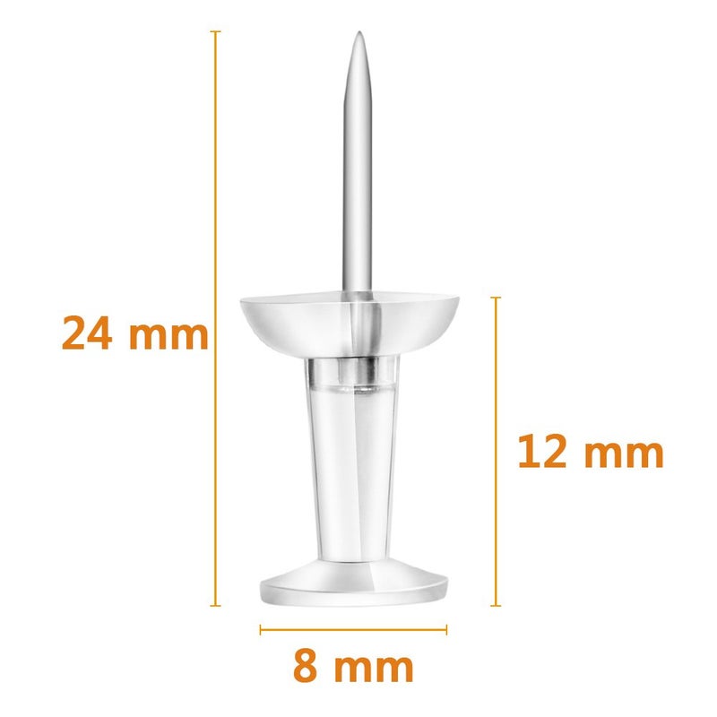 Yalis Push Pins 600 Count, Standard Clear Thumb Tacks Steel Point and Clear Plastic Head - Image 3