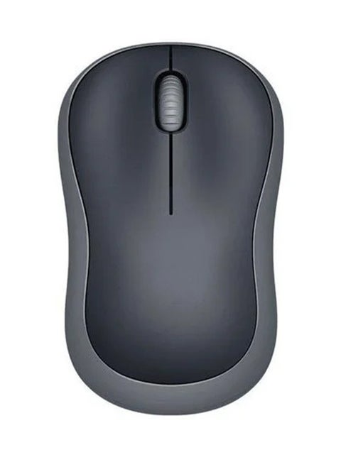 Wireless Mouse Logitech M186 , 2.4GHz with USB Mini Receiver, 12-Month Battery Life, 1000 DPI Optical Tracking, Ambidextrous, Compatible with PC, Mac, Laptop - black/gray