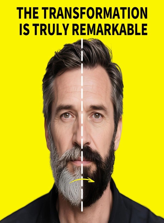 Gowwim Beard Dye Shampoo for Men, Natural Plant Extracts Blackening Beard Color Skin-Friendly 10x15ml Travel Packs - Image 5