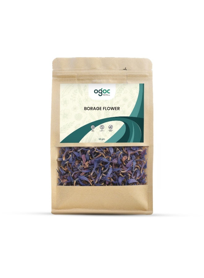 OGOC Premium Dried Borage Flowers for Herbal Tea, Aromatherapy & Natural Decoration - Image 1