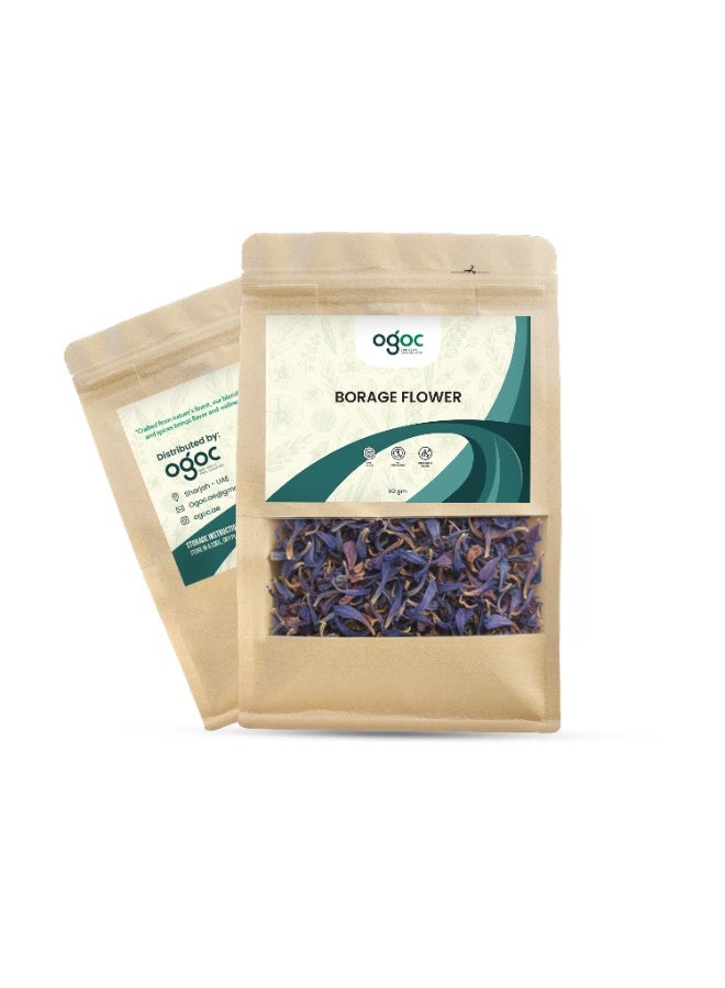 OGOC Premium Dried Borage Flowers for Herbal Tea, Aromatherapy & Natural Decoration - Image 5
