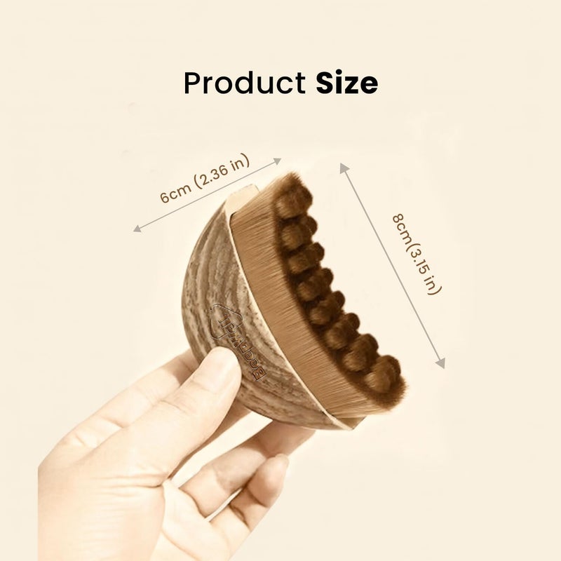 BeepWell Lymphatic Contour Face Brush â€“ Facial Lymphatic Drainage Brush for Sculpting, Detox Support & Puffy Face Relief â€“ Soft Dry Massage Tool with Plastic Handle for Relaxation, Circulation & Natural Glow - Image 3