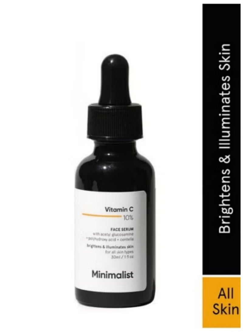 Minimalist 10% Vitamin C Serum for Beginners Skin Brightening Illuminating Even Tone Dark Spot Reduction - Image 2
