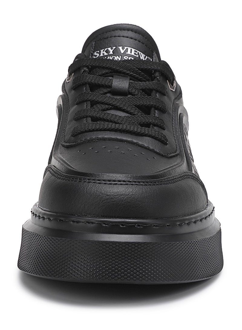 Sky View SKY VIEW Men's Fashion Shoes Ultrafine Fiber Vamp Casual Shoes For Men Non Slip Lace Up Chunky Sneakers Cushioned And Lightweight Low Top Walking Shoes  - Image 2