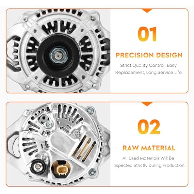 AEagle New Alternator for Jeep Cherokee 4.0L L6 2001, 121000-3780 13906 13906N 40052082 400-52082 56041822AB AND0273 - Image 4