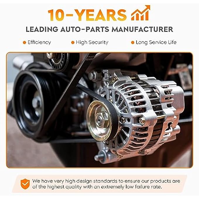 AEagle New Alternator for Jeep Cherokee 4.0L L6 2001, 121000-3780 13906 13906N 40052082 400-52082 56041822AB AND0273 - Image 5