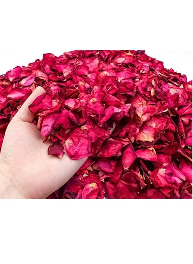 Dried Rose Petals, 500g - Red - Image 1