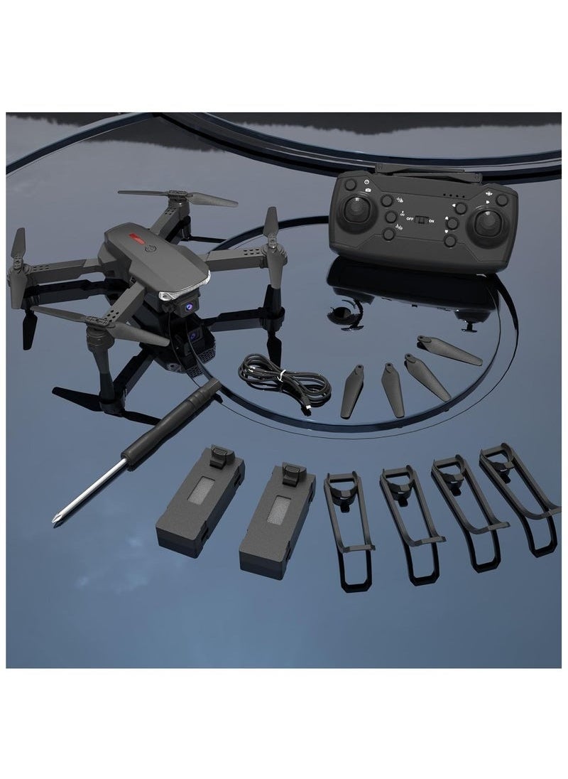 TIGER - E99 Foldable Drone with 8K HD Dual Camera – Obstacle Avoidance, Altitude Hold, FPV Real-Time Transmission, Headless Mode, One-Key Takeoff/Landing | Long Battery Life, Beginner-Friendly, Portable Quadcopter with Carry Case for Aerial Photography - Image 1
