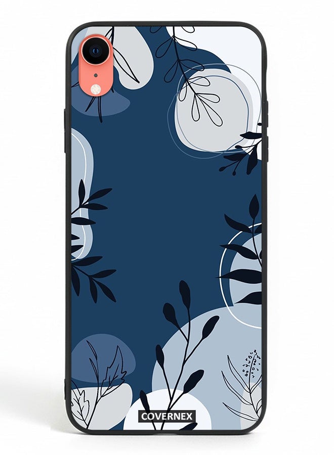 Covernex Apple iPhone XR Protective Case Cover Printed Featuring Delicate Laf and Plant Outlines - Image 2