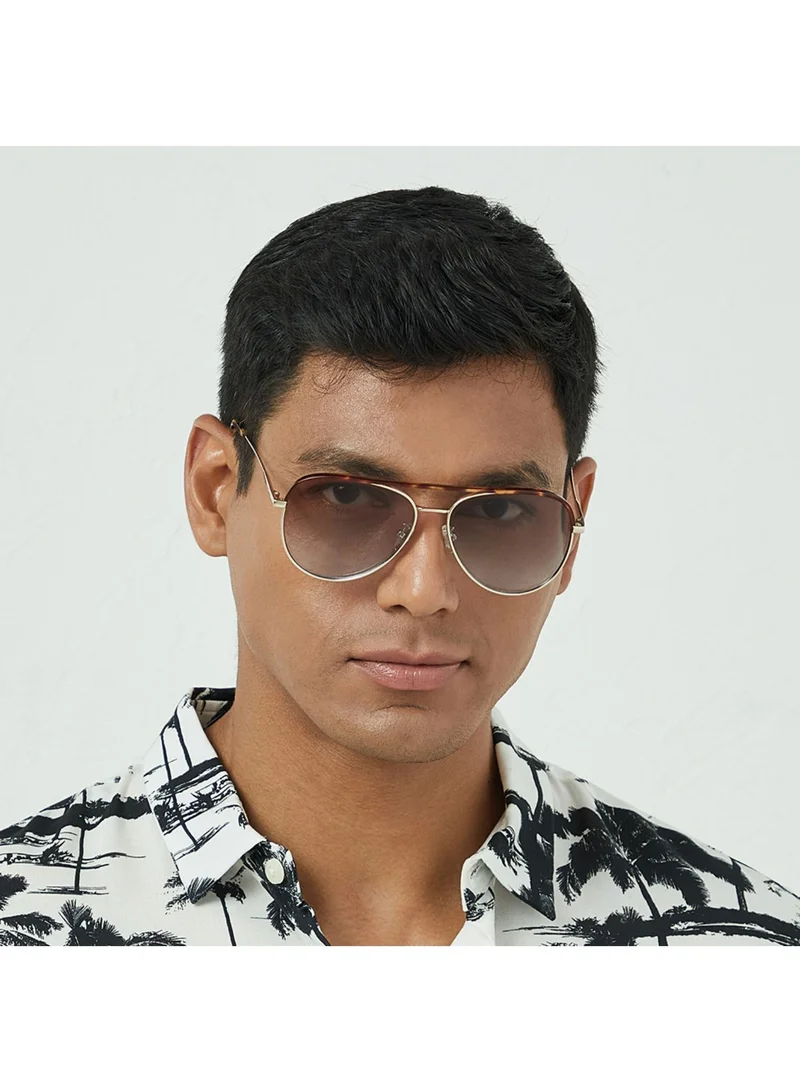 30Sundays 30Sundays MAVERICK Unisex Aviator Sunglasses, Tortoise/Brown