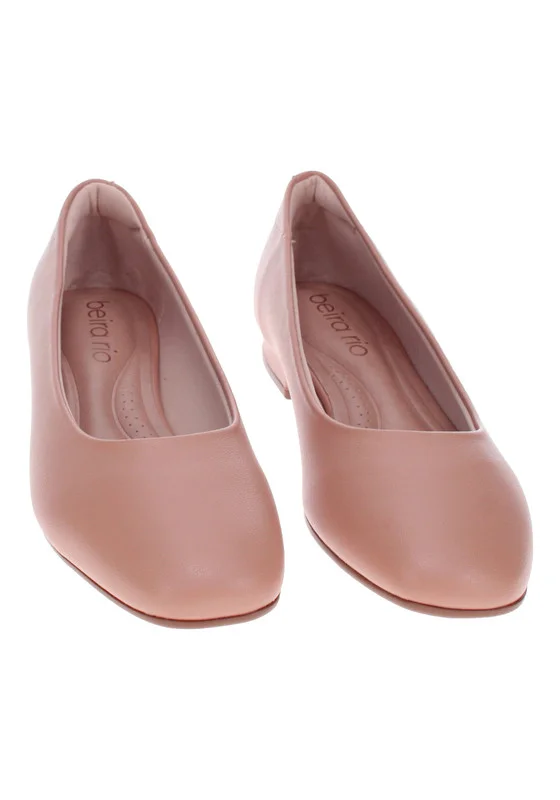 Beira Rio Beira Rio Ladies Low Heel Shoes Nude | Made In Brazil