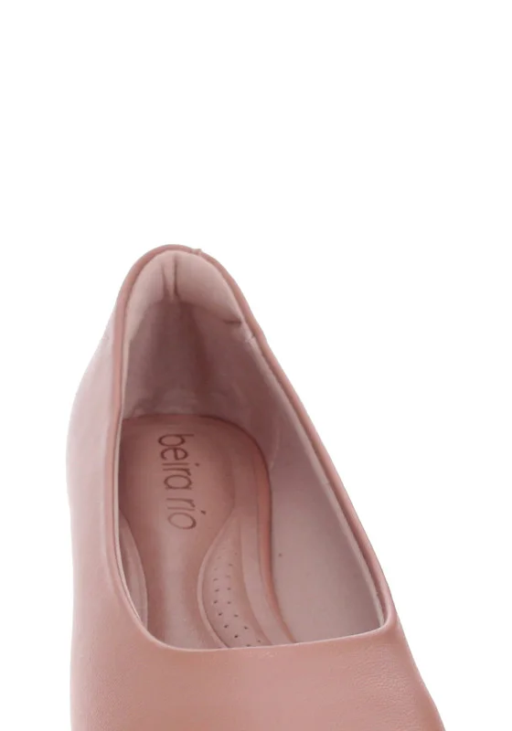 Beira Rio Beira Rio Ladies Low Heel Shoes Nude | Made In Brazil