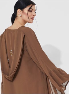 Rosette Abaya Abaya Set With Embroidery Design  - Image 2