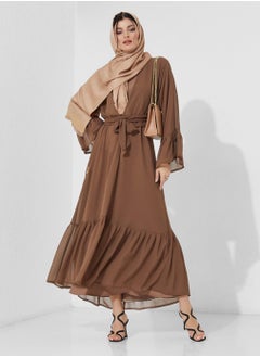 Rosette Abaya Abaya Set With Embroidery Design  - Image 1