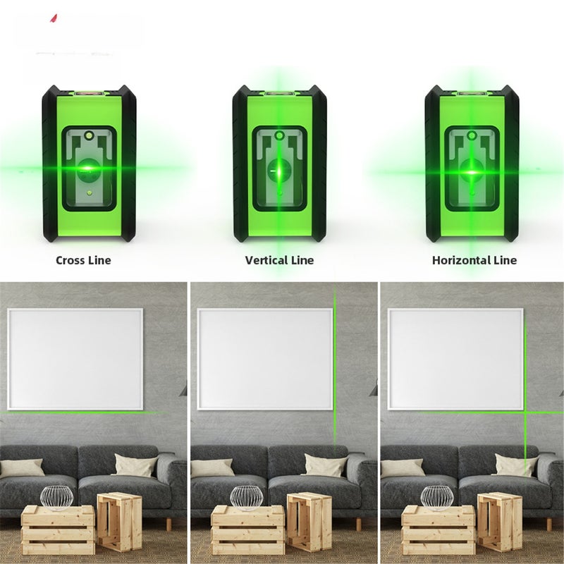 infrared level portable mini green light 2 lines cast line meter high precision strong light level water meter - Image 4