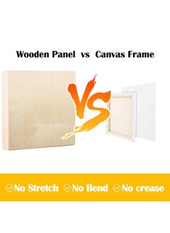 Falling In art Falling in Art 2 Pack Unfinished Wooden Canvas Panels, 12x12 Gallery Birch Wood Panels Kit, 1 1/2" Deep Art Cradle Boards for Acrylic Painting, Pouring and Burning  - Image 4