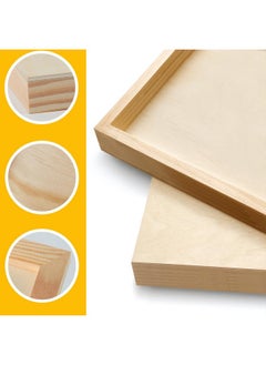 Falling In art Falling in Art 2 Pack Unfinished Wooden Canvas Panels, 12x12 Gallery Birch Wood Panels Kit, 1 1/2" Deep Art Cradle Boards for Acrylic Painting, Pouring and Burning  - Image 5
