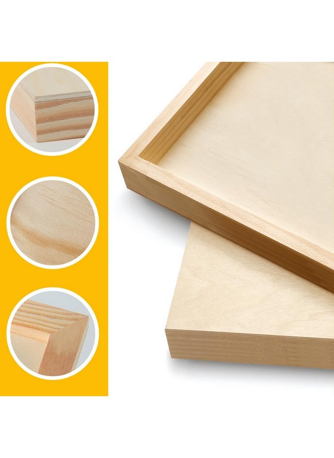 Falling In art Falling in Art 2 Pack Unfinished Wooden Canvas Panels, 12x12 Gallery Birch Wood Panels Kit, 1 1/2" Deep Art Cradle Boards for Acrylic Painting, Pouring and Burning  - Image 5