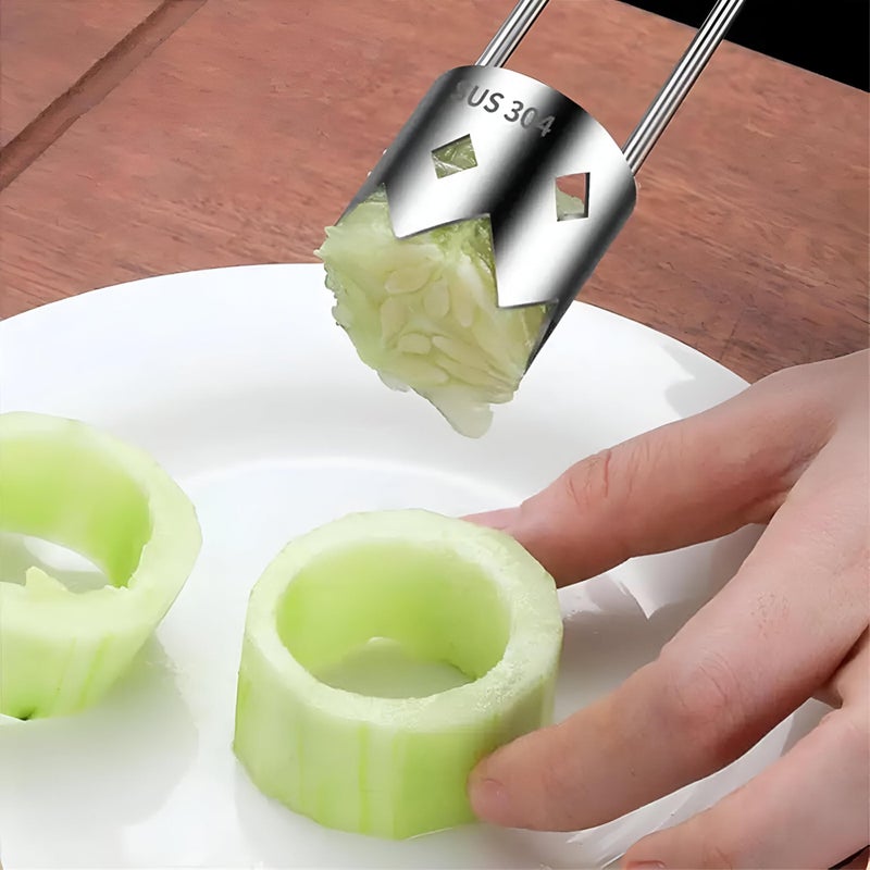 Fruit Corer - Effortlessly Remove Cores from Apples and Pears with This Stainless Steel Kitchen Tool Designed for Quick and Easy Use. (1PCS) - Image 3