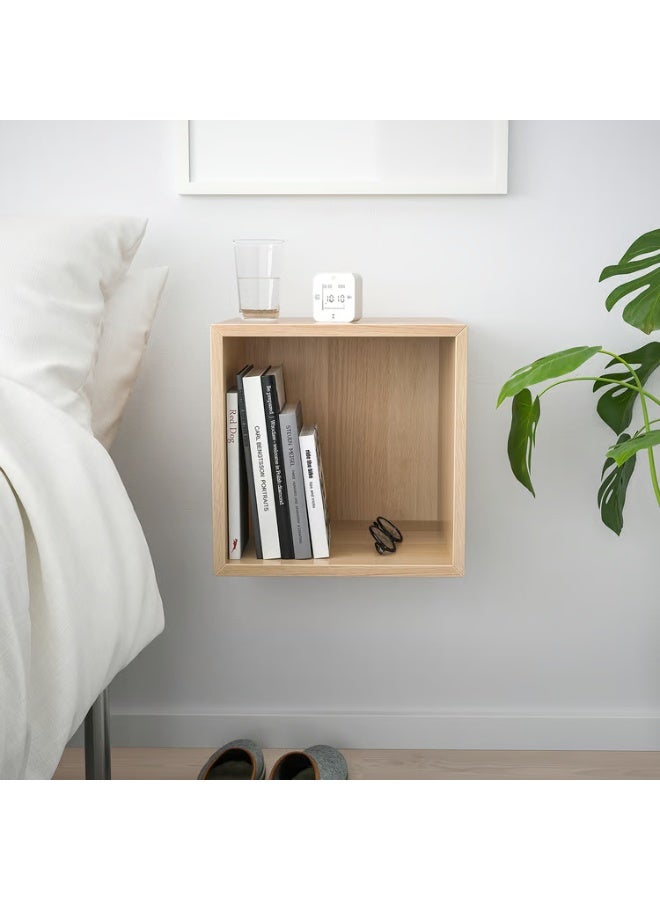IKEA (IKEA) وحدة رفوف جدارية بتأثير خشب البلوط المصبوغ، 35×35×35 سم - Image 2