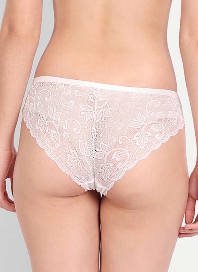 FIMS Women Pack Of 2 Self Design Lace Bikini Briefs - Image 4