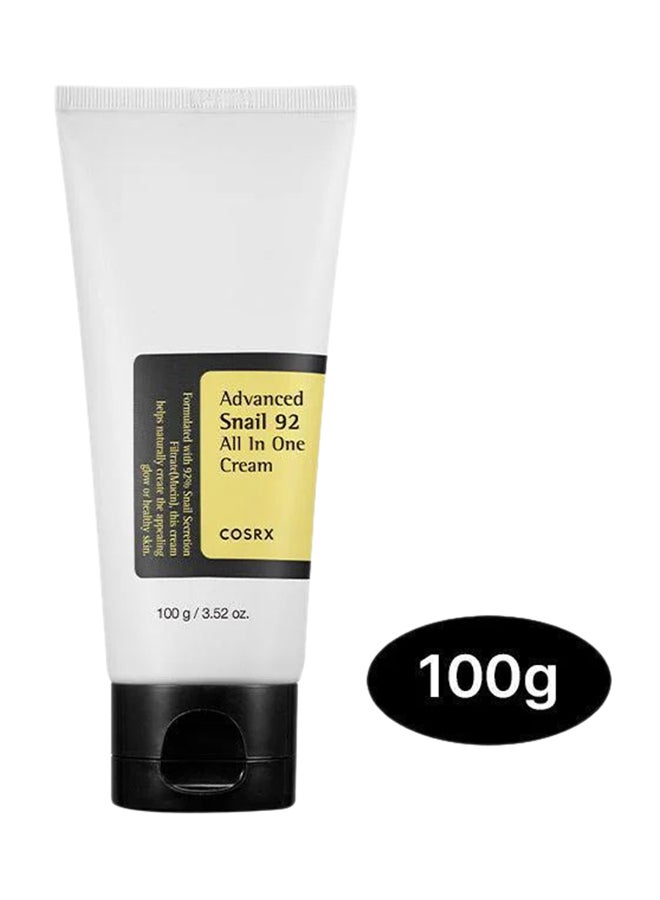COSRX Advanced Snail 92 All-In-One Cream Moisturizer Enriched With 92% Of Snail Mucin To Give Skin Nourishment 100grams - Image 1