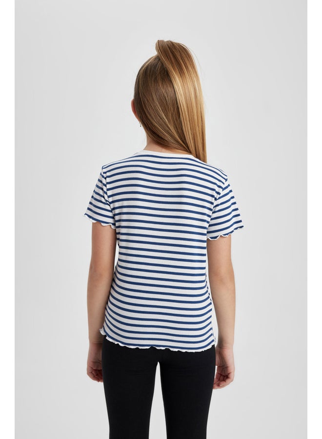 DeFacto Girl Slim Fit Knitted Short Sleeve Body - Image 5