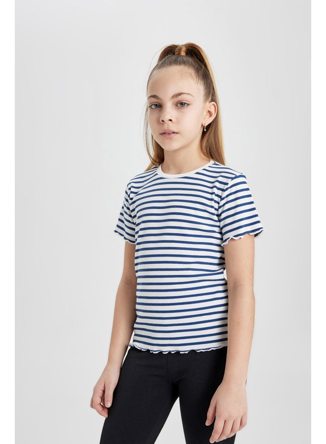 DeFacto Girl Slim Fit Knitted Short Sleeve Body - Image 4