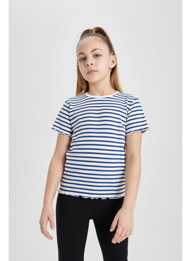 DeFacto Girl Slim Fit Knitted Short Sleeve Body - Image 2