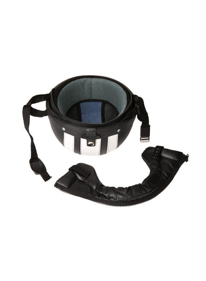 Loquat Motorcycle Scooter Open Face Half Leather Helmet with Visor UV Goggles Retro Vintage Style 54-60cm - Image 3