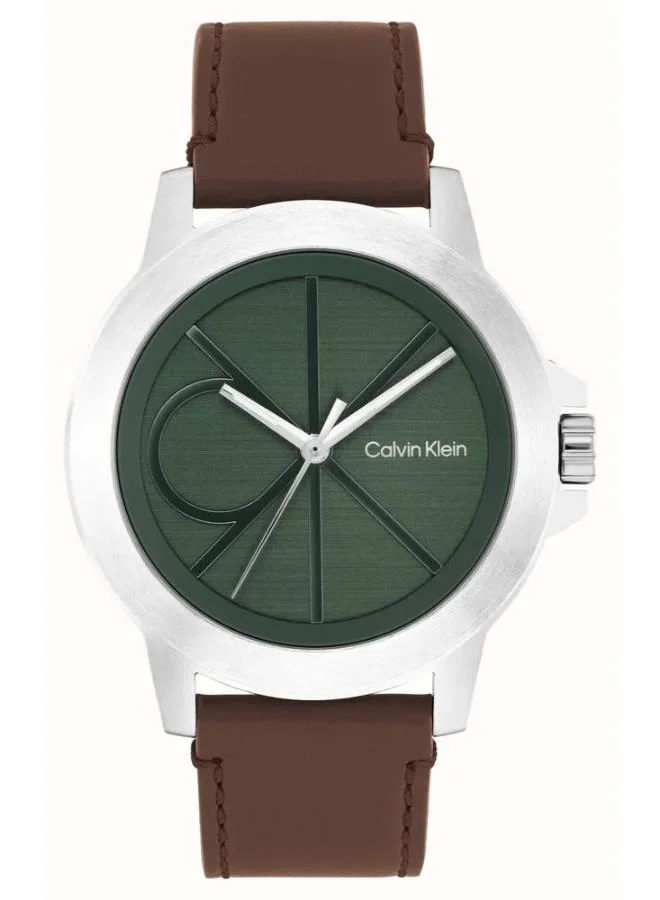 CALVIN KLEIN Multifunction Quartz analog Watch Leather Bracelet
