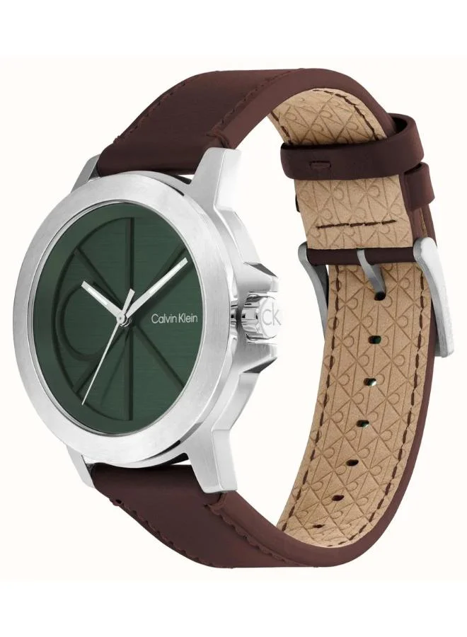 CALVIN KLEIN Multifunction Quartz analog Watch Leather Bracelet