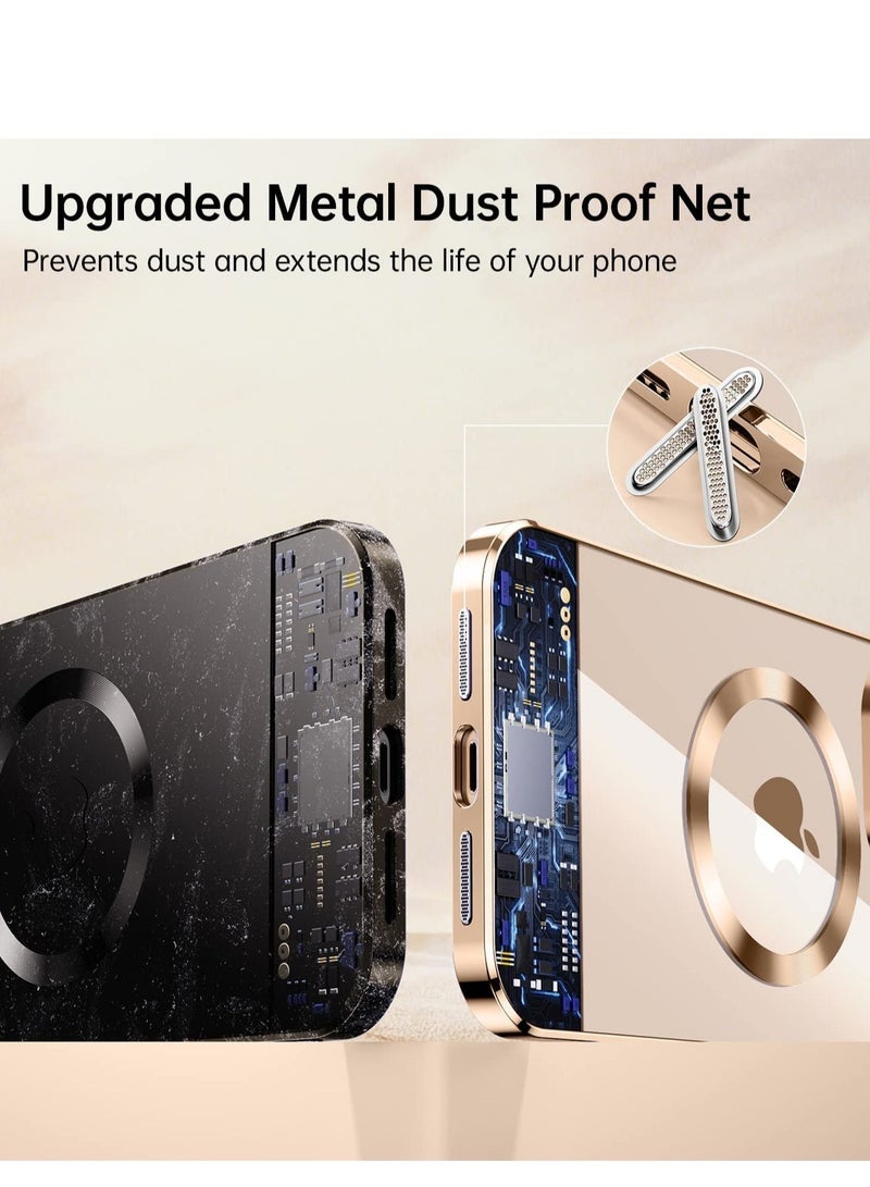 ELTRAZONE Magnetic Matallic Glossy Clear for iPhone 14 Pro Max Case with Full Camera Cover - Image 4