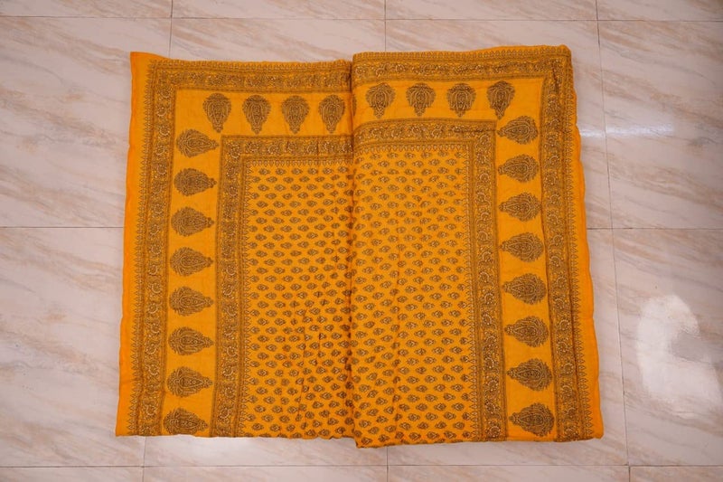 SIBLEY بطانية سبللي القطنية لسرير مفرد جايفوري 55 x 85 بوصة صفراء - Image 2