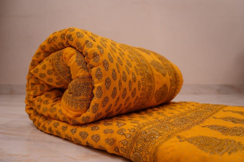 SIBLEY بطانية سبللي القطنية لسرير مفرد جايفوري 55 x 85 بوصة صفراء - Image 4