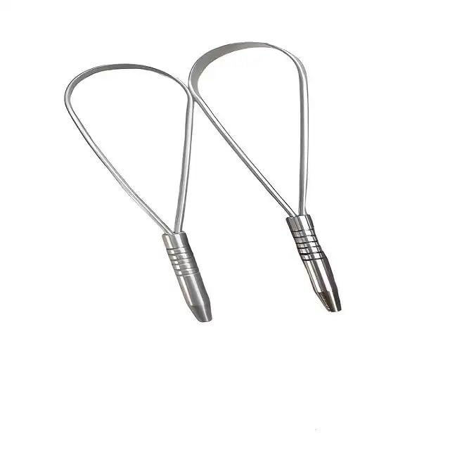 SVShoperzone Premium Single Handle Design Steel Tongue Scraper For Fresh Breath Improved Taste Sense & Bacteria Removal - 100% Stainless Steel Tongue Cleaner for Oral Care (Pack of 2) - Image 3