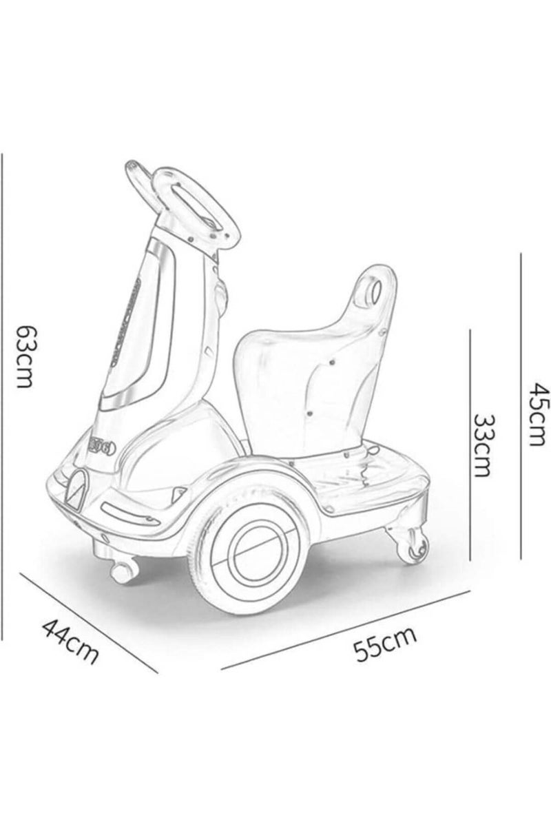 Genaric سكوتر كهربائي أحمر للأطفال مع أضواء LED - Image 4